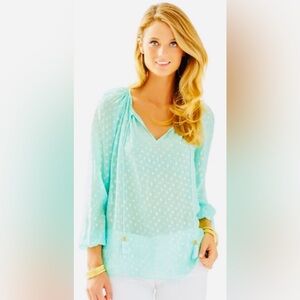 LILLY PULITZER RILLA TOP BLOUSE EXCELLENT CONDITION